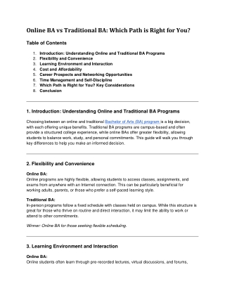 Online BA vs Traditional BA_ Which Path is Right for You