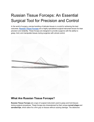 Russian Tissue Forceps