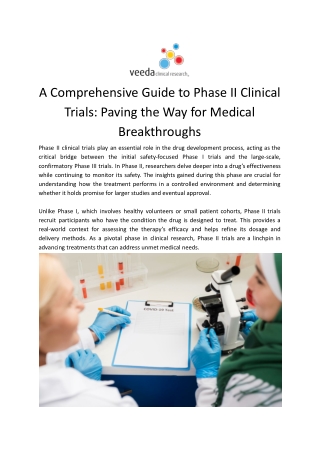 Phase II Clinical Trials