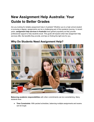 New Assignment Help Australia_ Your Guide to Better Grades