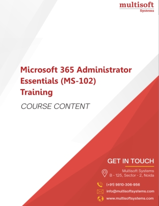 Microsoft 365 Administrator Essentials (MS-102) Training