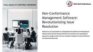 Non-Conformance Management Software for Efficient Issue Resolution
