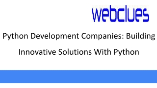 Python Development Services: Empowering Your Digital Future