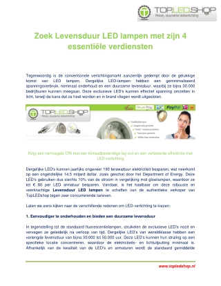 Zoek Levensduur LED lampen met zijn 4 essentiële verdiensten