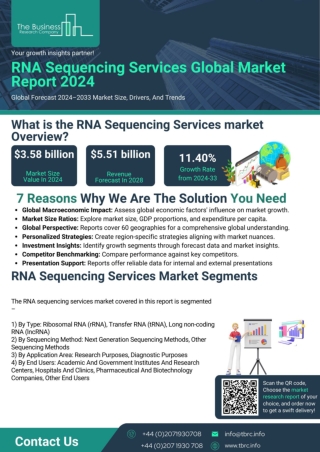 RNA Sequencing Services Global Market Report 2024