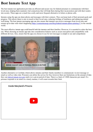 Best Inmate Text App