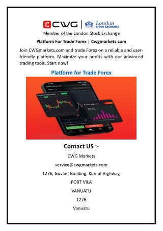 Platform For Trade Forex  Cwgmarkets.com