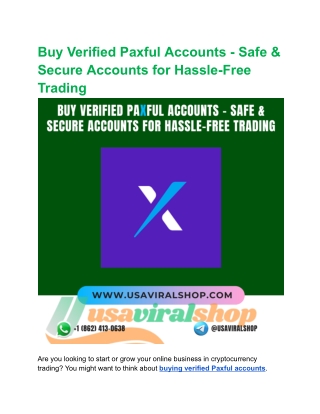 Buy Verified Paxful Accounts - Safe & Secure Accounts for Hassle-Free Trading