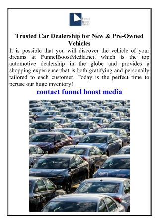 Trusted Car Dealership for New & Pre-Owned Vehicles