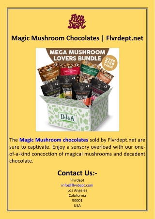 Magic Mushroom Chocolates  Flvrdept.net