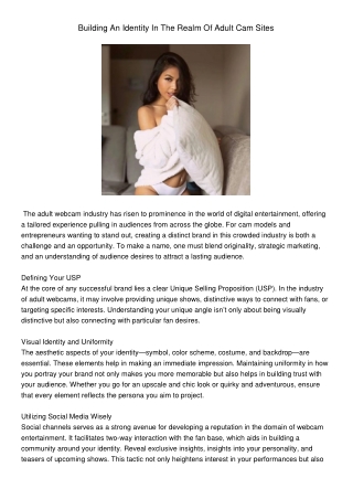 BuildingAnIdentityInTheRealmOfAdultCamSites