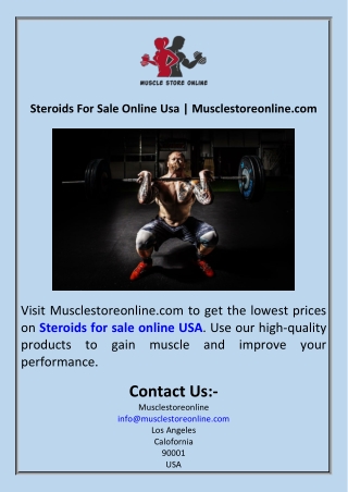 Steroids For Sale Online Usa  Musclestoreonline.com