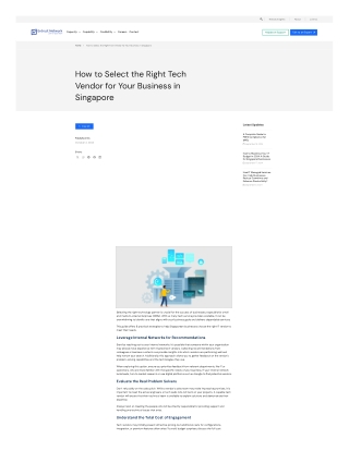 How to Select the Right Tech Vendor for Your Business in Singapore