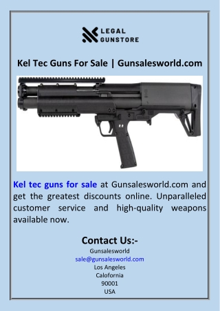 Kel Tec Guns For Sale  Gunsalesworld.com