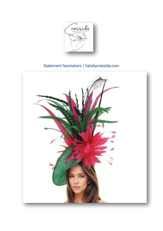 Statement fascinators | hatsbycressida.com