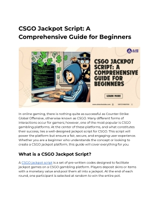 CSGO Jackpot Script: A Comprehensive Guide for Beginners