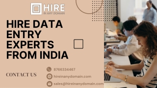 Hire Data Entry Experts from India