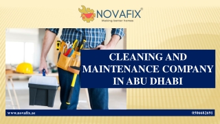 CLEANING AND MAINTENANCE COMPANY IN ABU DHABI