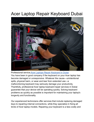 Acer Laptop Repair Keyboard Dubai