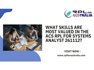 What Skills Are Most Valued in the ACS RPL for Systems Analyst 261112