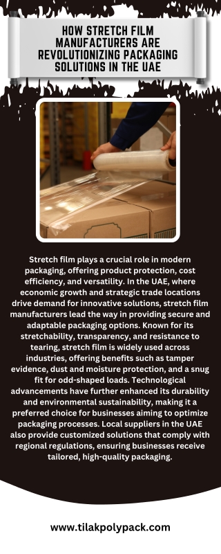 How Stretch Film Manufacturers Are Revolutionizing Packaging Solutions in the UAE