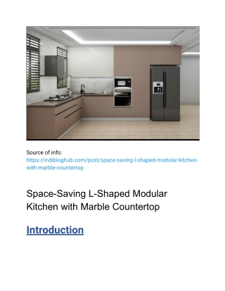 Space-Saving L-Shaped Modular Kitchen with Marble Countertop