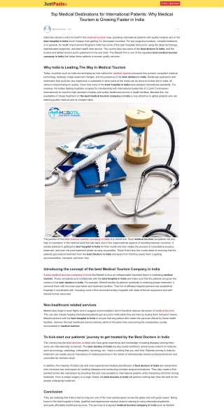 Why Medical Tourism is Growing Faster in India