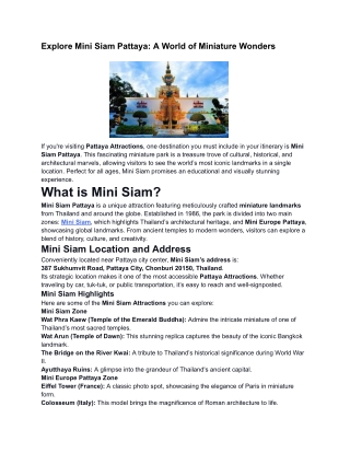 Mini Siam