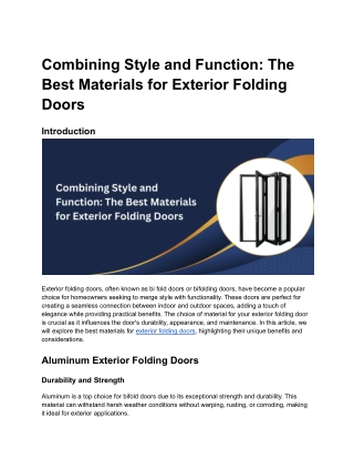 Combining Style and Function_ The Best Materials for Exterior Folding Doors