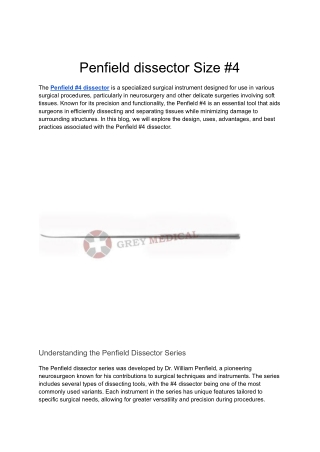 Penfield dissector Size #4