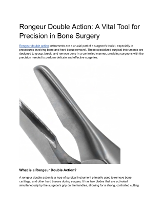 Rongeur Double Action