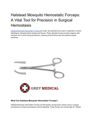 Halsted Mosquito Forceps