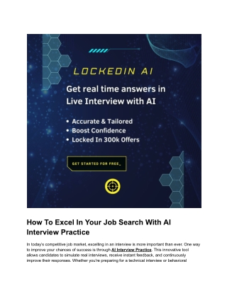 How To Excel In Your Job Search With AI Interview Practice