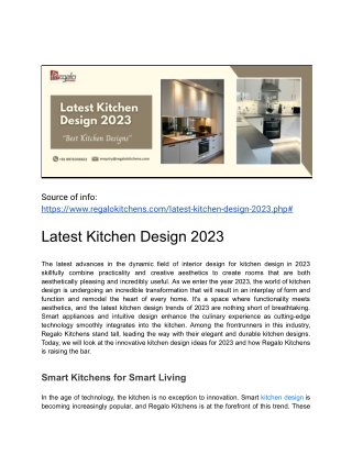 Latest Kitchen Design 2023