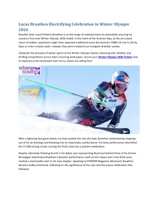 Lucas Braathen Electrifying Celebration in Winter Olympic 2026