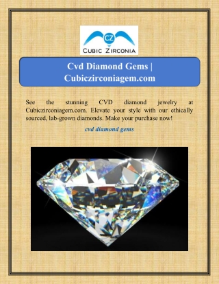 Cvd Diamond Gems | Cubiczirconiagem.com
