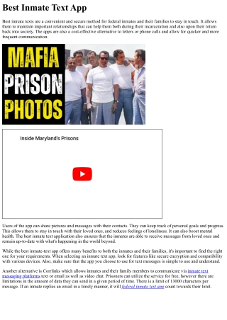 Best Inmate Text App