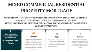 Mixed Commercial Residential Property Mortgage
