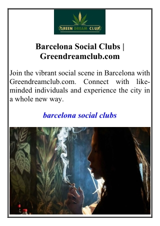 Barcelona Social Clubs Greendreamclub.com