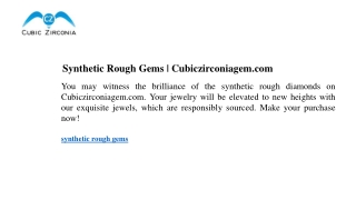 Synthetic Rough Gems Cubiczirconiagem.com