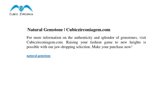 Natural Gemstone  Cubiczirconiagem.com