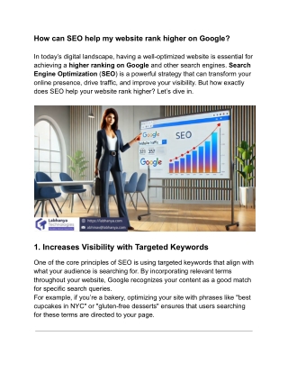 How can SEO help my website rank higher on Google_