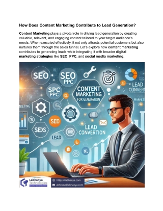 How does content marketing contribute to lead generation_