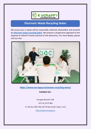 Electronic Waste Recycling Dubai