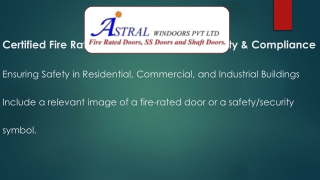 Certified Fire Rated Doors for Ultimate Security & Compliance