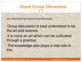 Generate New Ideas through the Group Discussion