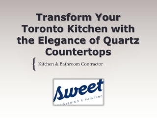 Transform Your Toronto Kitchen with the Elegance of Quartz Countertops