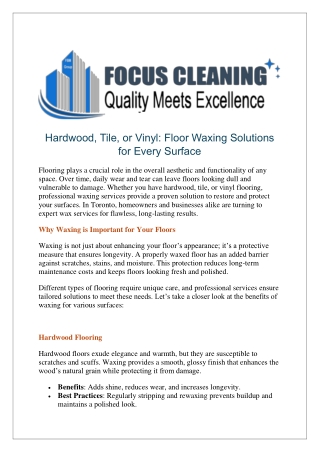 waxing services toronto