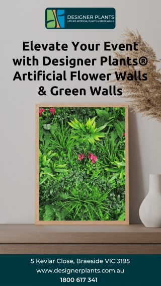 Elevate Your Event with Designer Plants® Artificial Flower Walls & Green Walls