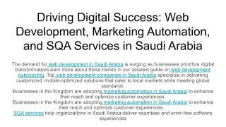 Driving Digital Success_ Web Development, Marketing Automation, and SQA Services in Saudi Arabia